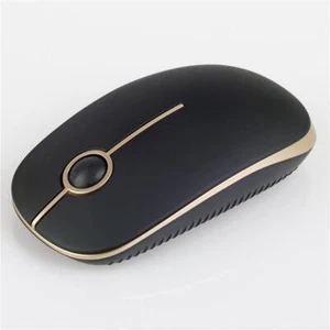 Kabellose Maus 2,4G Funkmaus Computermaus schwarz gold - Bild 1 von 4