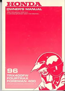 Honda 1996 TRX 400FW FOURTRAX FOREMAN 400 Owner's Manual - c1995 - 31HM7610 - Picture 1 of 3