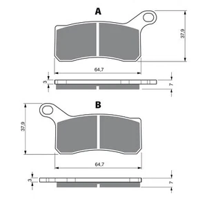 Pastillas de freno delanteras Goldfren 261AD adecuadas para KTM ATV 525 XC a partir del año 08- - Imagen 1 de 1