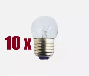10-PK 7-1/2W S11 CLEAR E26 7-1/2S11/C LIGHT BULB Utility Sign 1500-Hr NEW 236224 - Picture 1 of 3