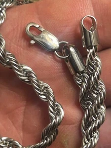 MICHAEL ANTHONY 24"x 1/4" STAINLESS STEEL ROPE NECKLACE W/ LOBSTER CLASP - Picture 1 of 4