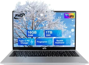 NIMO 15.6 IPS FHD-Student-Laptop 16GB RAM 1TB SSD Backlit KB N100 Computer WiFi6 - Picture 1 of 10
