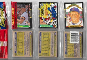 2 RACK PACKS 1987 DONRUSS Baseball ROGER CLEMENS Card on TOP & 1987 TOPPS Bottom - Picture 1 of 2