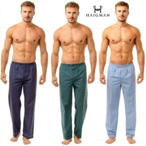 2 Pack Mens Haigman 7090 Ligero Polialgodón Pantalón de Pijama Salón Pantalones - Imagen 1 de 4