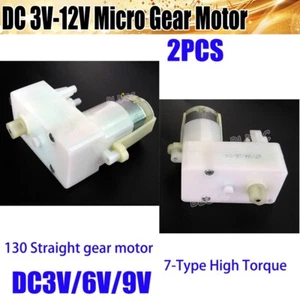 2PCS DC3V/6V/9V Micro Plastic 130 Gear Motor DIY Robots Car Model Slowdown Motor - Picture 1 of 12