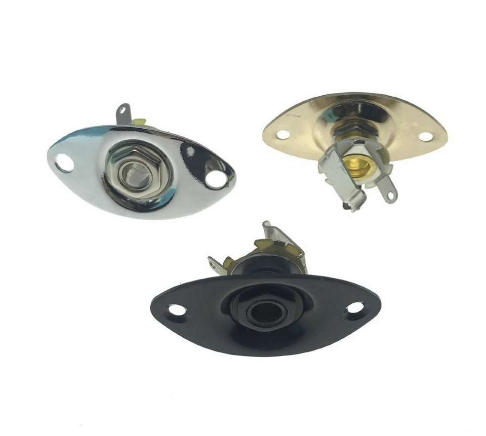 KAISH Electric Guitar Jack Plate Oval Output Jack Socket Various Colors