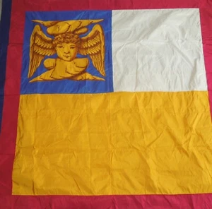 Vintage 1920s British Made Doge of Venice Francisco Foscari Hand Painted Flag 23 - Picture 1 of 5