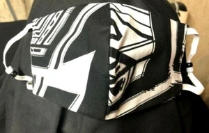 Black Panther Filmdruck ~ WENDEBARE Baumwoll-Gesichtsmaske (Handarbeit) - Bild 1 von 5