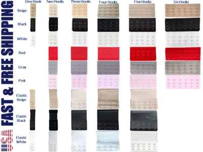 HOT! Bra Extender 1/2/3/4/5/6 Hook w/ or w/o Elastic-Fast Shipping From USA - Image 1 of 3