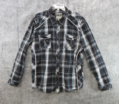 Camisa BKE Para Hombres Talla 3XL Western Cuadros Calce Ajustado Manga Larga Hebilla a Presión Algodón * Foto 1 de 4