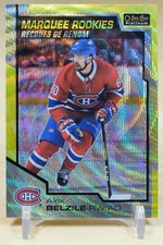 2020-21 OPC Platinum Marquee Rookies Neon Yellow Surge #187 Alex Belzile RC