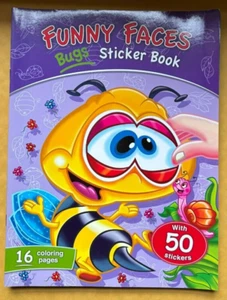 Funny Faces Sticker Book Bugs With 50 Stickers - New - Picture 1 of 1