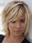 Soft Layered Straight Capless Synthetic Hair Women Natural Bob Wigs 12 Inches