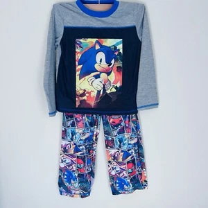 Sonic The Hedgehog Pajama Movie Shirt Pants Set Size Small 6/7 $38 Retail Loose - Picture 1 of 11
