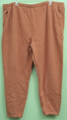 Pantalones Tek Gear Ultrasoft Polar Talla Grande 3X Cintura Elástica Bolsillos Naranja Quemado Foto 1 de 3