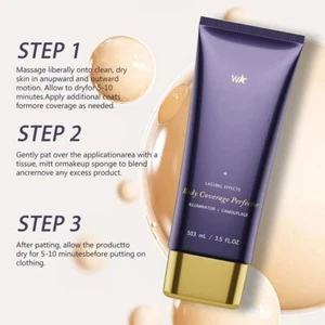 3,5 oz/103 ml Westmore Beauty Body Coverage Perfector–Golden Radiance Body Ma🌞 - Foto 1 di 22