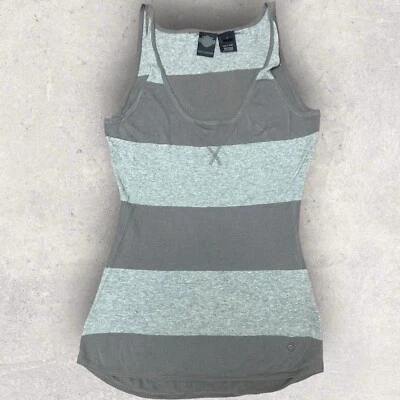 Camiseta sin mangas para mujer Harley Davidson motociclista gris tira negra elástica M Foto 1 de 4