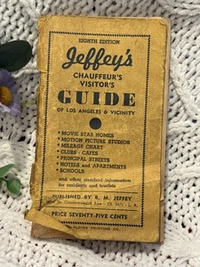 1950s Jeffrey’s L.A. Guide 8th Ed Star Homes Hotels Police Ads Vintage Rare - Picture 1 of 10