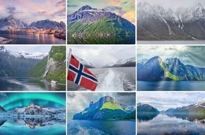 Postkarten Norwegen: Bilder Fotos Souvenirs - Fjorde Geiranger Lofoten - Picture 1 of 10