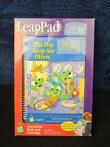 LEAP FROG LEAP PAD BOOK & CARTRIDGES-LEAP'S The DAY LEAP ATE OLIVES NEW - Picture 1 of 5