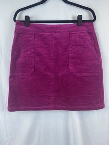 Boden Leonie Plush Corduroy A-Line Mini Skirt Berry Magenta Pink Women’s Size 10 - Picture 1 of 9