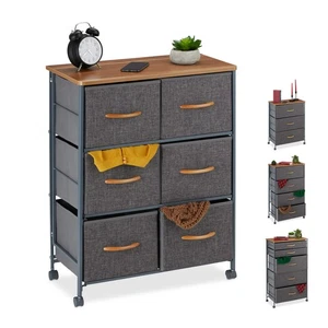 Cajonera comoda ruedas armario auxiliar organizador textil ligero plegable - Imagen 1 de 48
