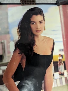 Vintage Anheuser Bush Bud Dry Beautiful Girl Drinking A Bud Dry Rare Poster - Picture 1 of 7