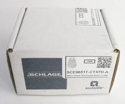 Schlage 9651T 37H Mifare Classic Thin Key Fob SCE-9651T-CTX7H-A - Lot of 19 - Image 1 of 3