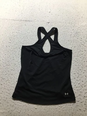 Under Armour Active Tank Top Womens S Small Black Criss Cross Straps Scoop Neck - Image 1 of 4