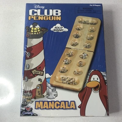 Disney Club Penguin Mancala Wooden Board Game by Cardinal Complete Sealed RARE - Image 1 of 4