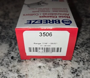 Breeze Stainless Hose Clamps SAE Size 6 7/16"- 25/32" 10 Clamps Per Box USA MADE - Picture 1 of 1