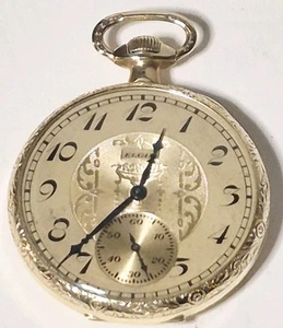 1923 Elgin Grade 345 Model 3 Openface 17j 12s Pocket Watch Gold Fill Dueber Case - Picture 1 of 11