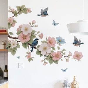 Blumen-Wandtattoo, Wanddekoration für Büro, Sofa, TV-Hintergrund, Wohnzimmer - Picture 1 of 7