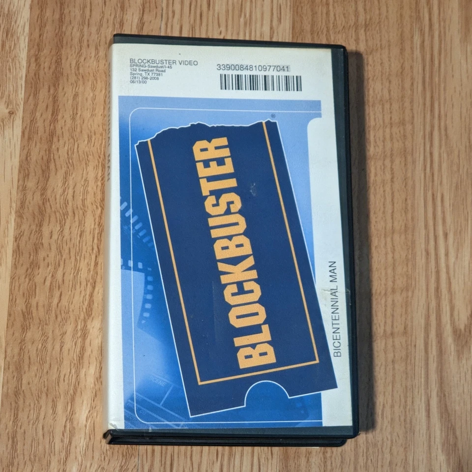 Bicentennial Man 1999 VHS RARE Blockbuster Clamshell Rental Case VTG - Image 1 of 4