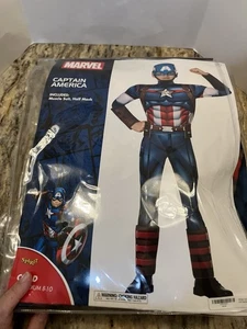 Geist Halloween Kind Medium 8-10 Captain America. Maske, Anzug/ Dress Up Classic - Bild 1 von 3
