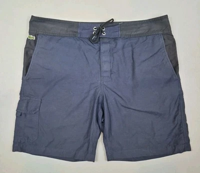 Bañador Lacoste vintage traje de baño bloque de color pantalones cortos para hombre L azul negro Foto 1 de 4