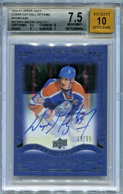2020-21 UD Clear Cut WAYNE GRETZKY HOF Showcase Signed on Cd /35 BGS 7.5 Auto 10 - Image 1 of 2