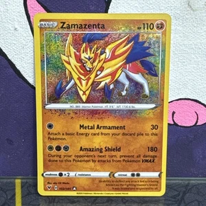 Zamazenta 102/185 Amazing Rare Holo NM Pokemon SWSH04: Vivid Voltage - Picture 1 of 2