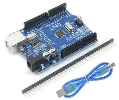Arduino UNO R3 Entwicklungsplatine mit Kable und header (Arduino UNO with Cable) - Bild 1 von 3