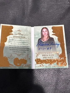 2024 Leaf History Book Stile Floreale Foil Priscilla Presley Auto 25/25 - Picture 1 of 6