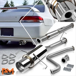 For 97-01 Honda Prelude BB6 H22A4 4" Tip Muffler Stainless Steel Catback Exhaust - Picture 1 of 5