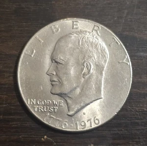 Moneda de 1 dólar Eisenhower Ike 1776-1976 40 % plata presidente EE. UU. - Imagen 1 de 2