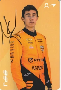 2024 NOLAN SIEGEL signed INDIANAPOLIS 500 McLaren HERO PHOTO CARD INDY CAR RACE - Picture 1 of 2