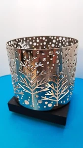 Bath and Body Works 3 Wick Candle Holder tree winter christmas theme Free Shippi - Picture 1 of 3
