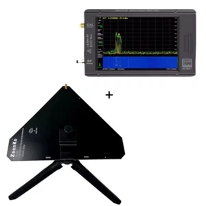 New 4" TinySA ULTRA PLUS ZS-407 7.3GHz Spectrum Analyzer + ZA-048 LPDA Antenna - Picture 1 of 6