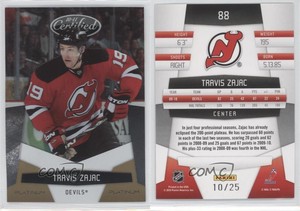 2010-11 Certified Platinum Gold /25 Travis Zajac #88