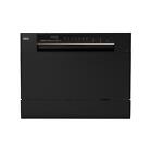 Table Top Dishwasher In Black, 6 Places 6 Programmes LED Display - SIA TTD6K