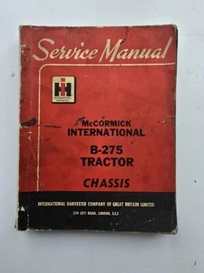 MANUALE SERVIZIO TELAIO TRATTORE MCORMICK INTERNATIONAL B275 - Foto 1 di 5