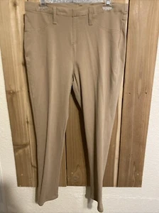 Faded Glory tan Stretch PullOn Pants Size 1X(16) NWOT - Picture 1 of 2