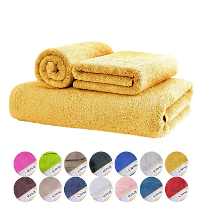 Set Asciugamani Bagno Spugna Cotone misura viso telo doccia ospite bidet - Immagine 1 di 4